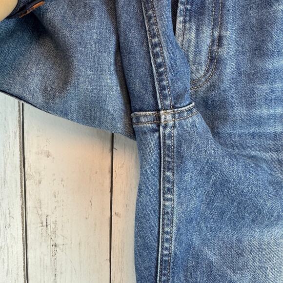 Everlane Medium Blue The Curvy Cheeky Jean Raw Hem Straight Leg Size 29 Regular - Picture 5 of 15